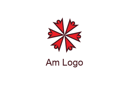 abstract people icon in circle