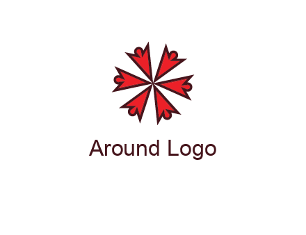 abstract people icon in circle