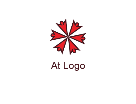 abstract people icon in circle