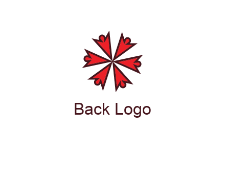 abstract people icon in circle