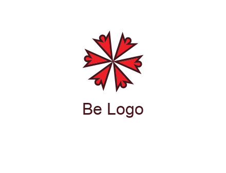 abstract people icon in circle