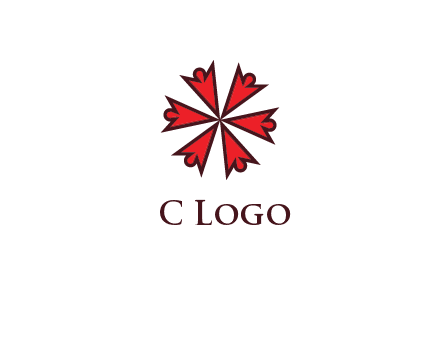 abstract people icon in circle