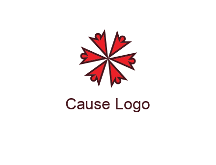 abstract people icon in circle