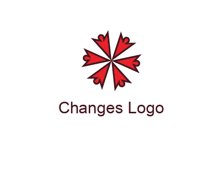 abstract people icon in circle