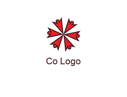 abstract people icon in circle