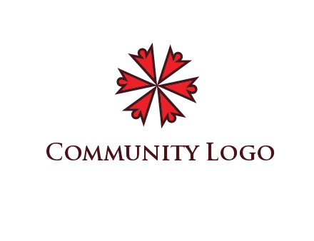 abstract people icon in circle