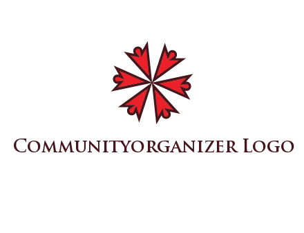 abstract people icon in circle