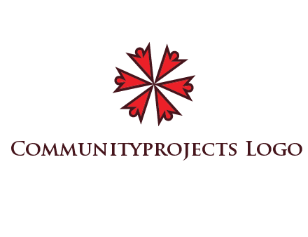 abstract people icon in circle