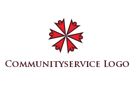abstract people icon in circle