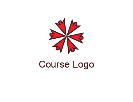 abstract people icon in circle