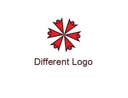 abstract people icon in circle