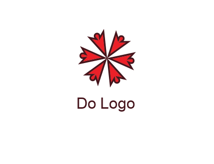 abstract people icon in circle