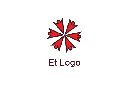 abstract people icon in circle