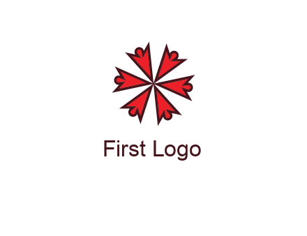 abstract people icon in circle