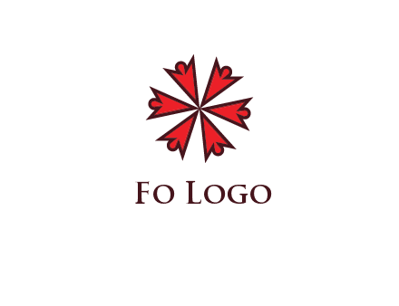 abstract people icon in circle
