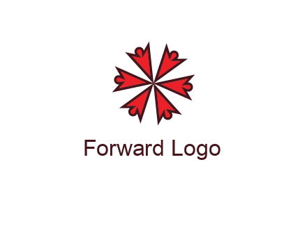abstract people icon in circle