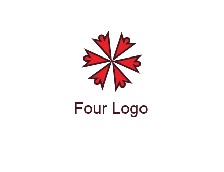 abstract people icon in circle