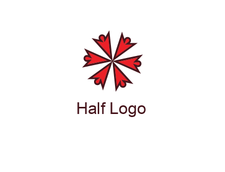 abstract people icon in circle
