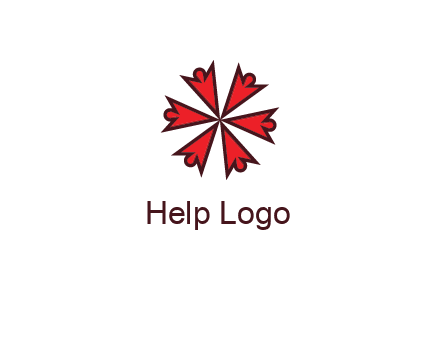 abstract people icon in circle