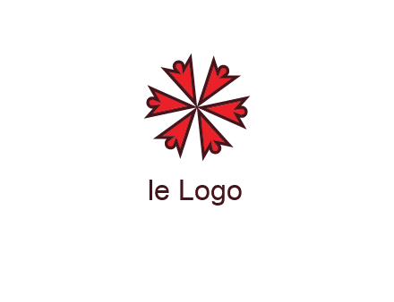 abstract people icon in circle