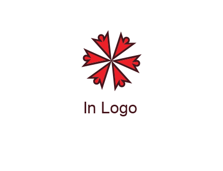 abstract people icon in circle