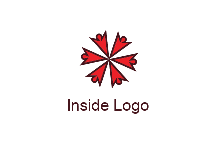 abstract people icon in circle