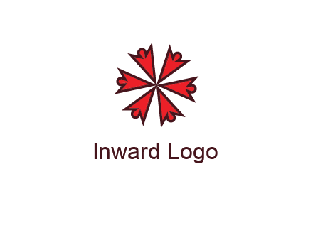 abstract people icon in circle