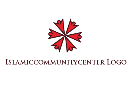 abstract people icon in circle