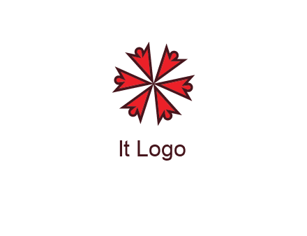 abstract people icon in circle