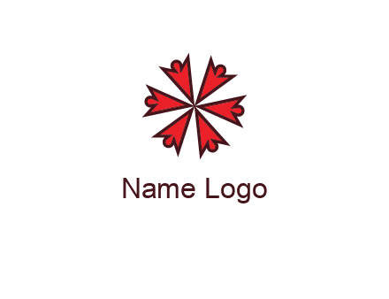 abstract people icon in circle