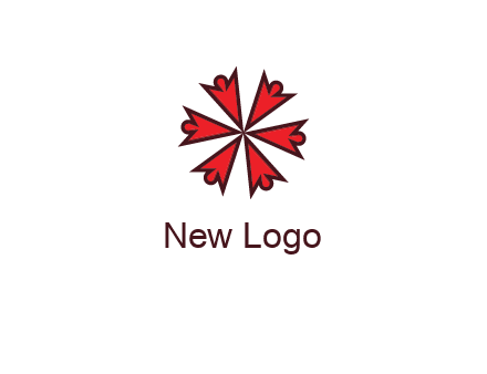 abstract people icon in circle