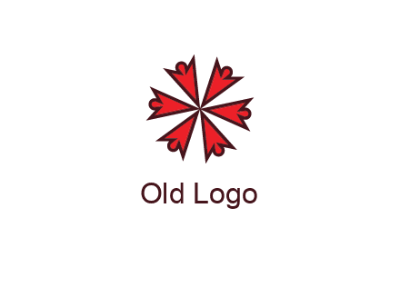 abstract people icon in circle