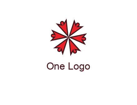 abstract people icon in circle