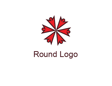 abstract people icon in circle