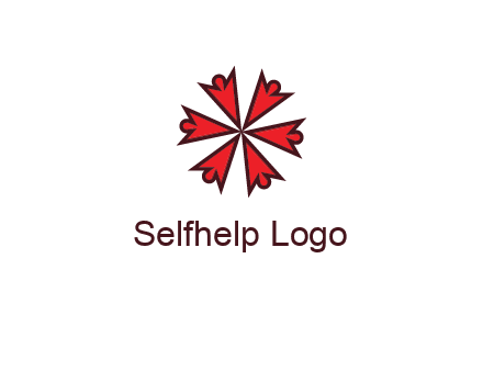 abstract people icon in circle