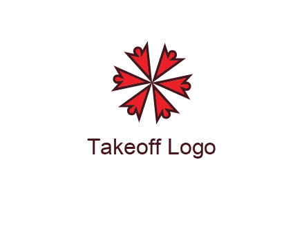 abstract people icon in circle