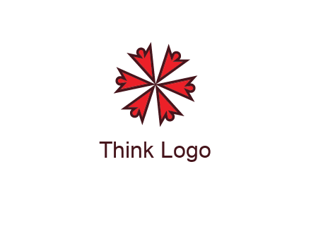 abstract people icon in circle