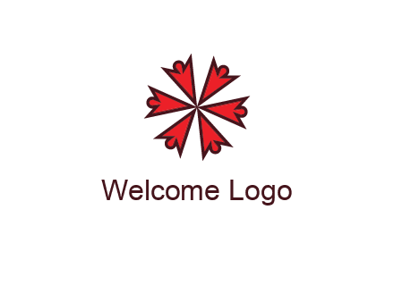 abstract people icon in circle