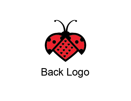 ladybug with heart signs in them
