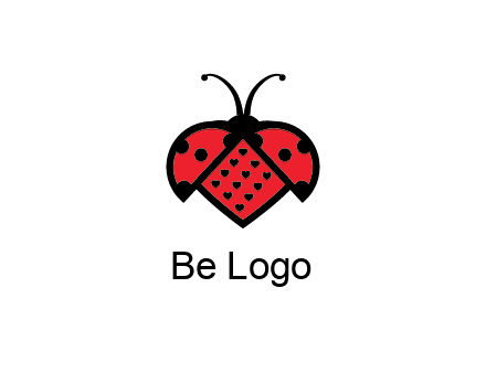ladybug with heart signs in them