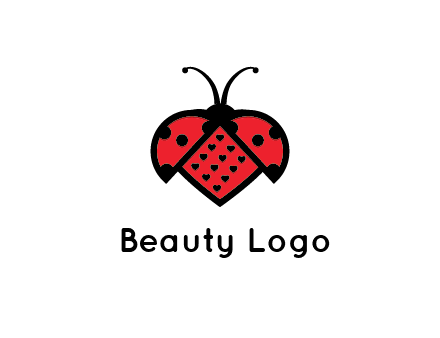 ladybug with heart signs in them