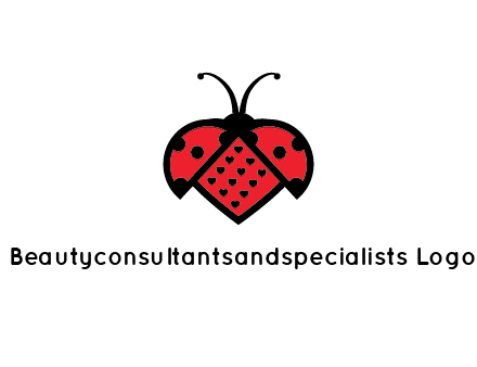 ladybug with heart signs in them