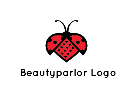 ladybug with heart signs in them