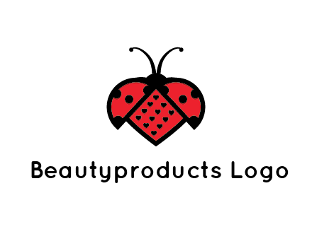 ladybug with heart signs in them