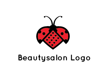 ladybug with heart signs in them