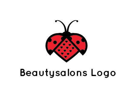 ladybug with heart signs in them