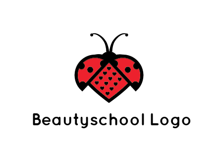 ladybug with heart signs in them