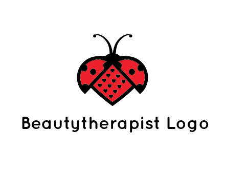 ladybug with heart signs in them