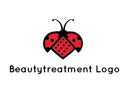 ladybug with heart signs in them