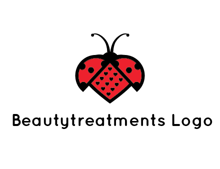 ladybug with heart signs in them